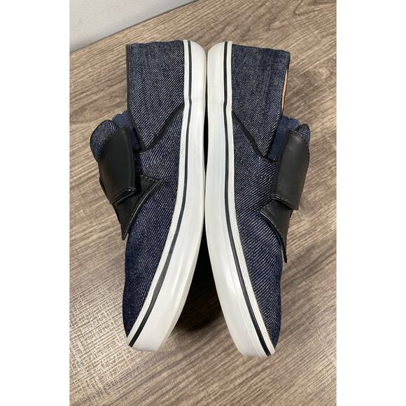 Kate Spade New York Delise Too Denim Shoes With Black Bow Slip On Flats Size 8 - Picture 3 of 9